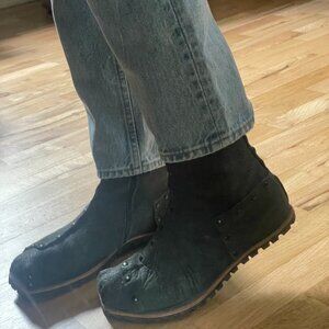39.5 Teal "PitStop" Cydwoq Steampunk Industrial Burner Boots